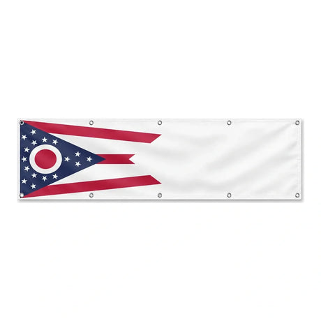 Drapeau de l'Ohio grand format XL en polyester avec dix œillets