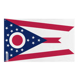 Drapeau ohio polyester résistant avec œillets à gauche