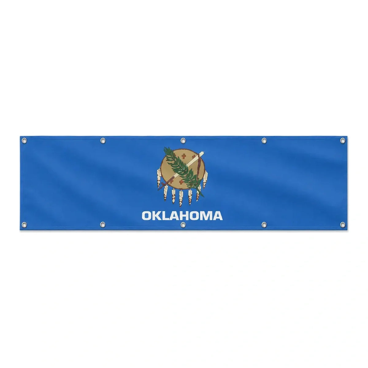 Drapeau de l'Oklahoma grand format XL en polyester avec dix œillets