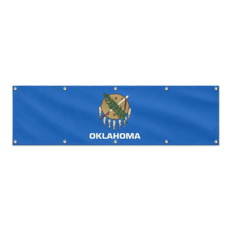Drapeau de l'Oklahoma grand format XL en polyester avec dix œillets