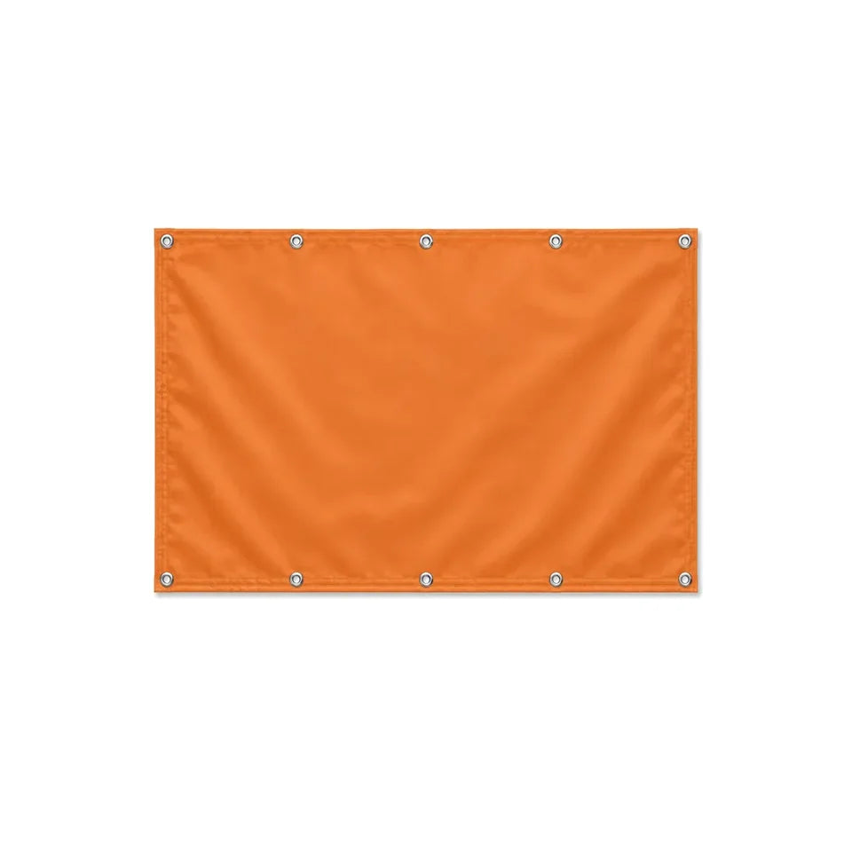 Drapeau Orange format S en polyester avec dix œillets