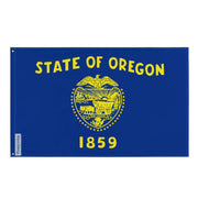 Drapeau oregon polyester résistant avec œillets à gauche