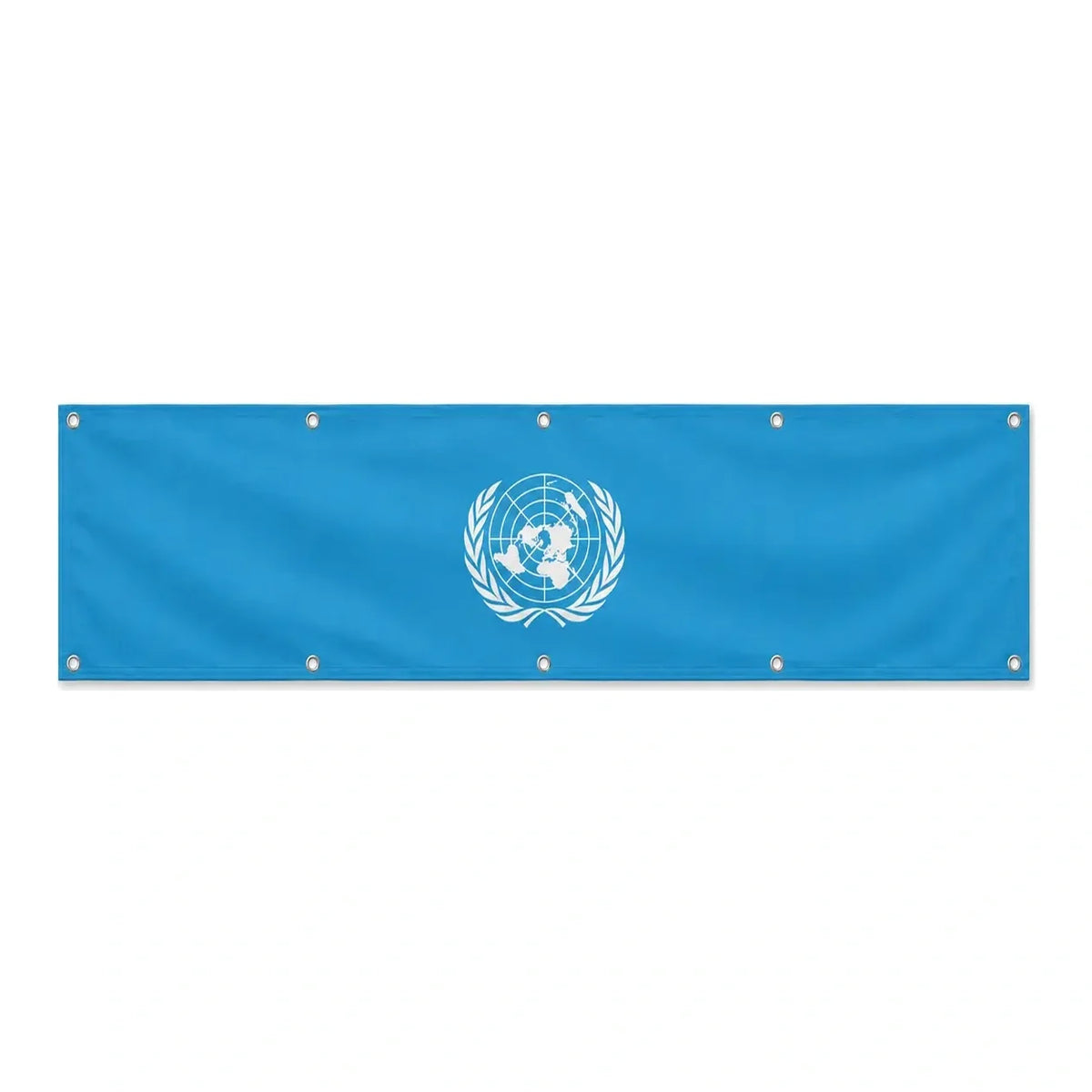Drapeau de l'Organisation des Nations unies grand format XL en polyester avec dix œillets