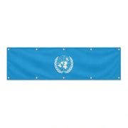 Drapeau de l'Organisation des Nations unies grand format XL en polyester avec dix œillets