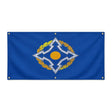 Drapeau organisation traité sécurité polyester résistant