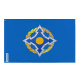 Drapeau organisation traité sécurité polyester œillets gauche