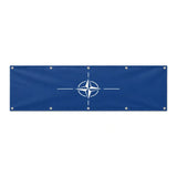 Drapeau de l'OTAN grand format XL en polyester avec dix œillets
