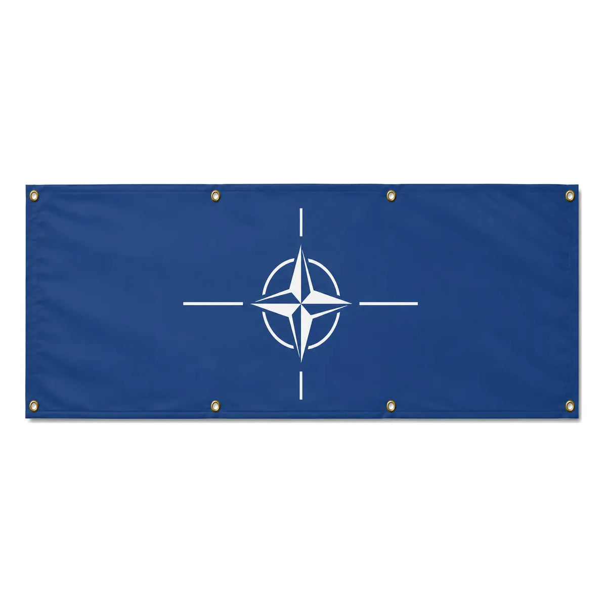 Drapeau otan polyester résistant aux intempéries 8 œillets