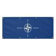 Drapeau otan polyester résistant aux intempéries 8 œillets
