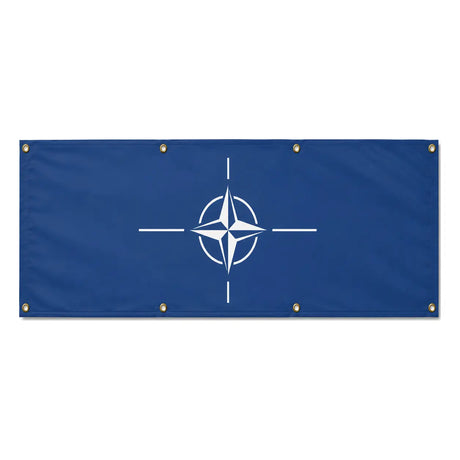 Drapeau otan polyester résistant aux intempéries 8 œillets