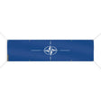 Drapeau otan polyester résistant aux intempéries multiple œillets