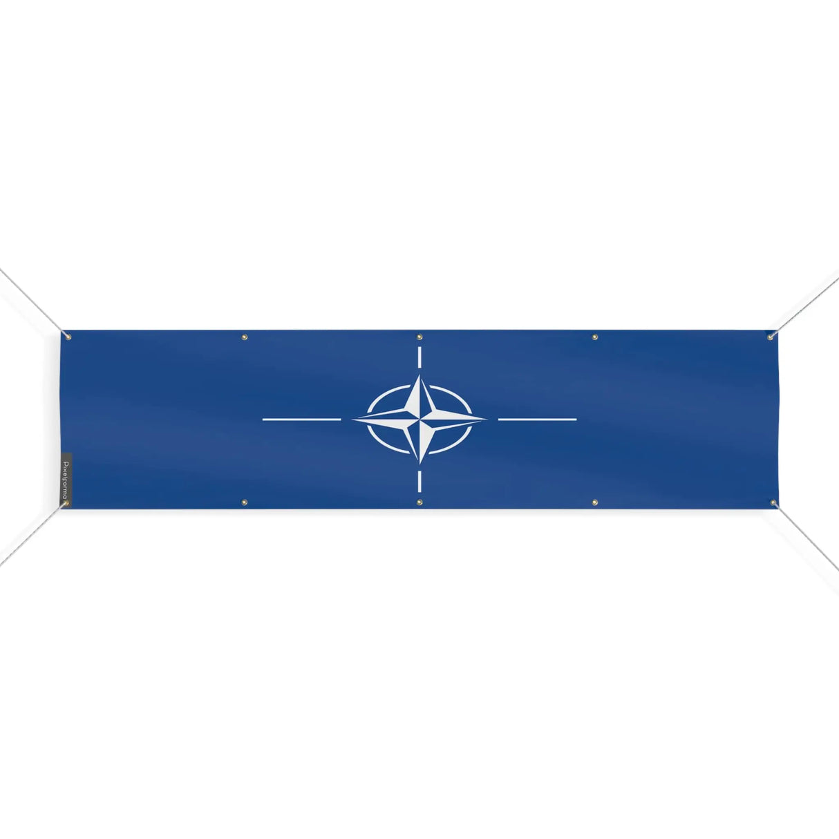 Drapeau otan polyester résistant aux intempéries multiple œillets
