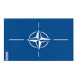 Drapeau otan polyester résistant avec œillets à gauche