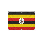 Drapeau de l'Ouganda format S en polyester avec dix œillets