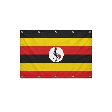 Drapeau de l'Ouganda format S en polyester avec dix œillets
