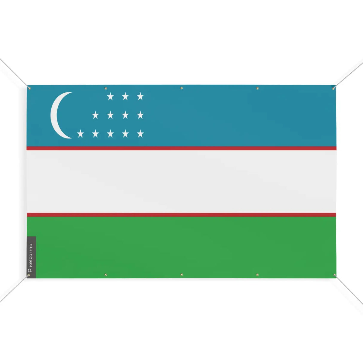 Drapeau ouzbékistan 10 oeillets en plusieurs tailles (s) - pixelforma