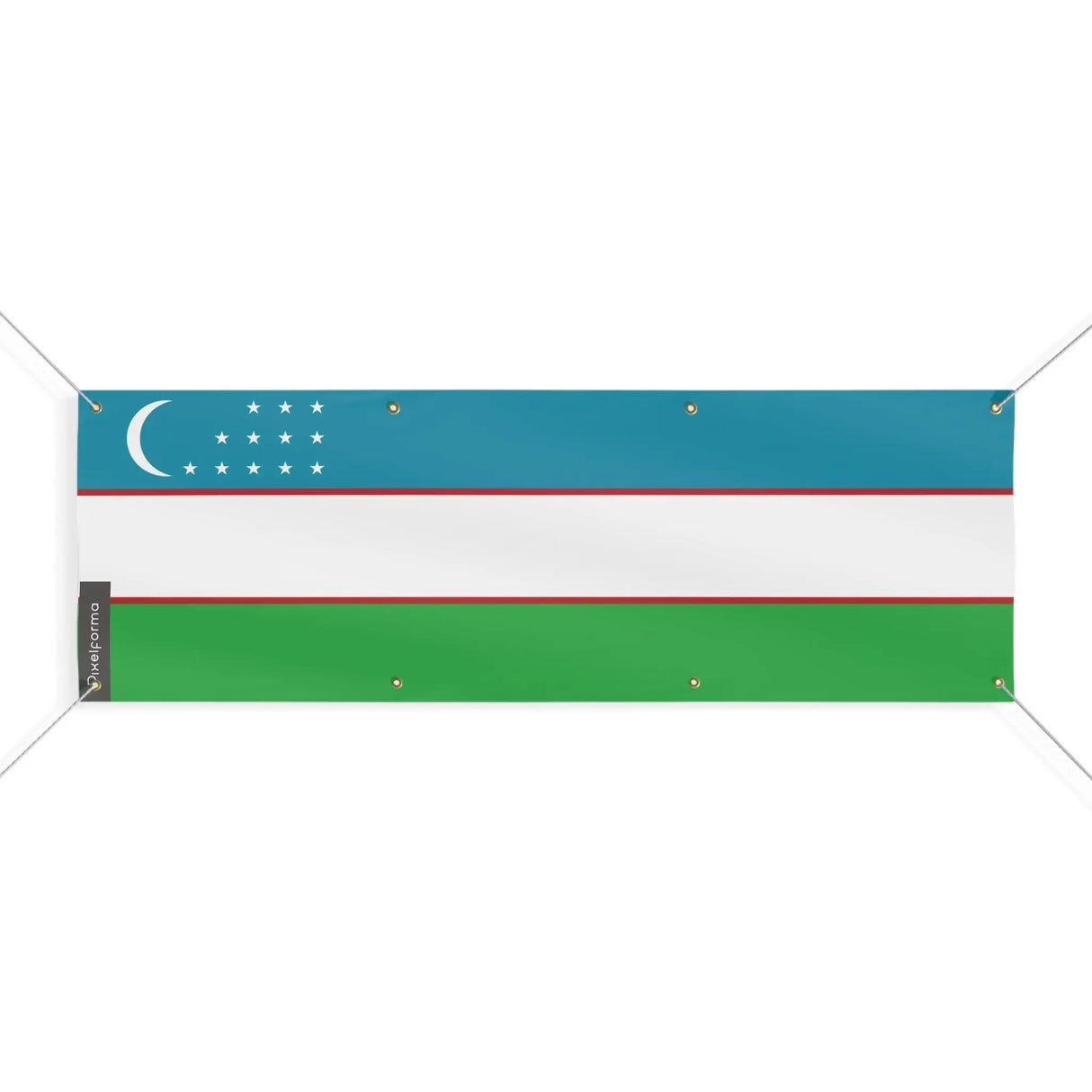 Drapeau ouzbékistan polyester résistant aux intempéries