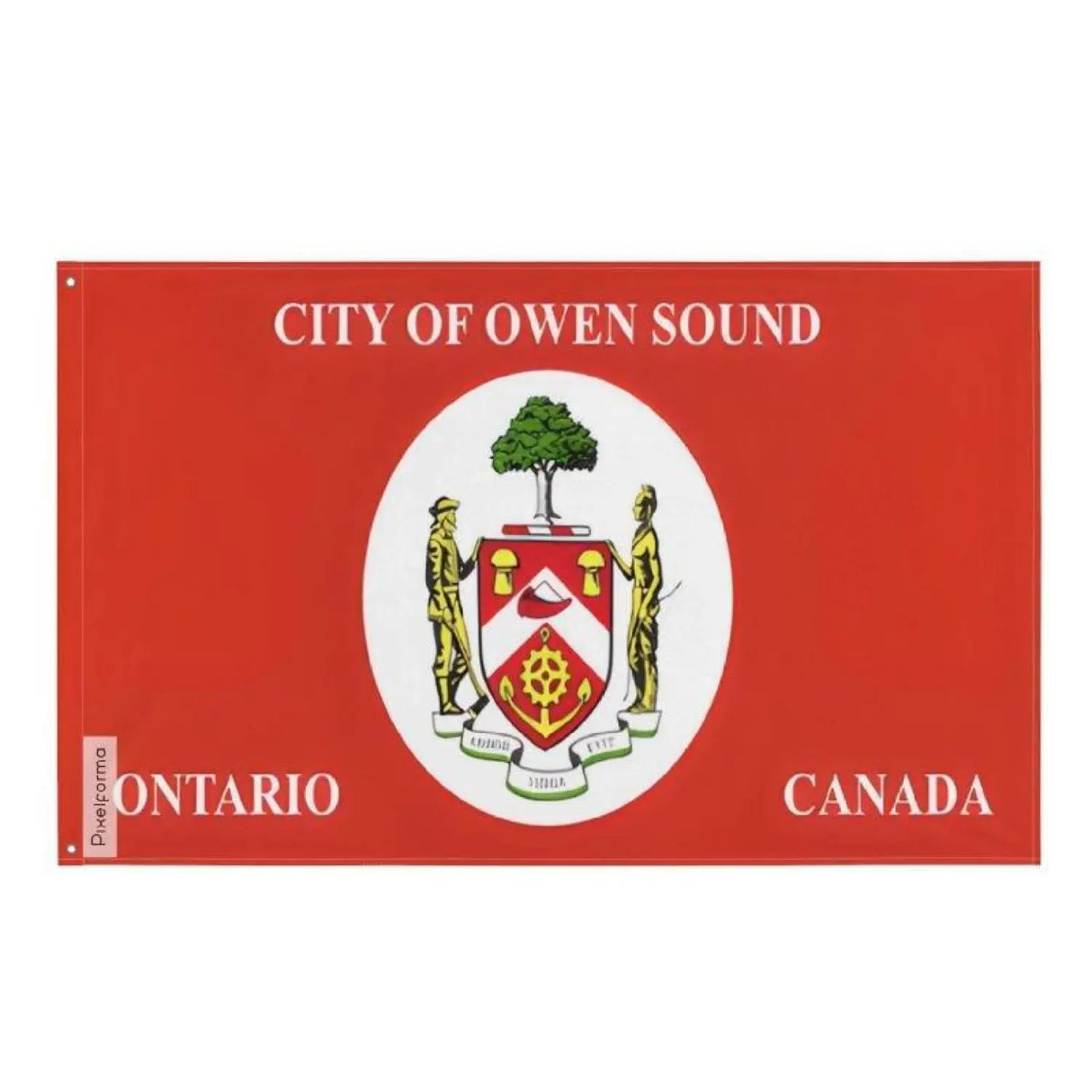 Drapeau owen sound plusieurs tailles en polyester - pixelforma