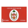 Drapeau owen sound polyester résistant avec œillets à gauche