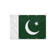 Drapeau du Pakistan format S en polyester avec dix œillets
