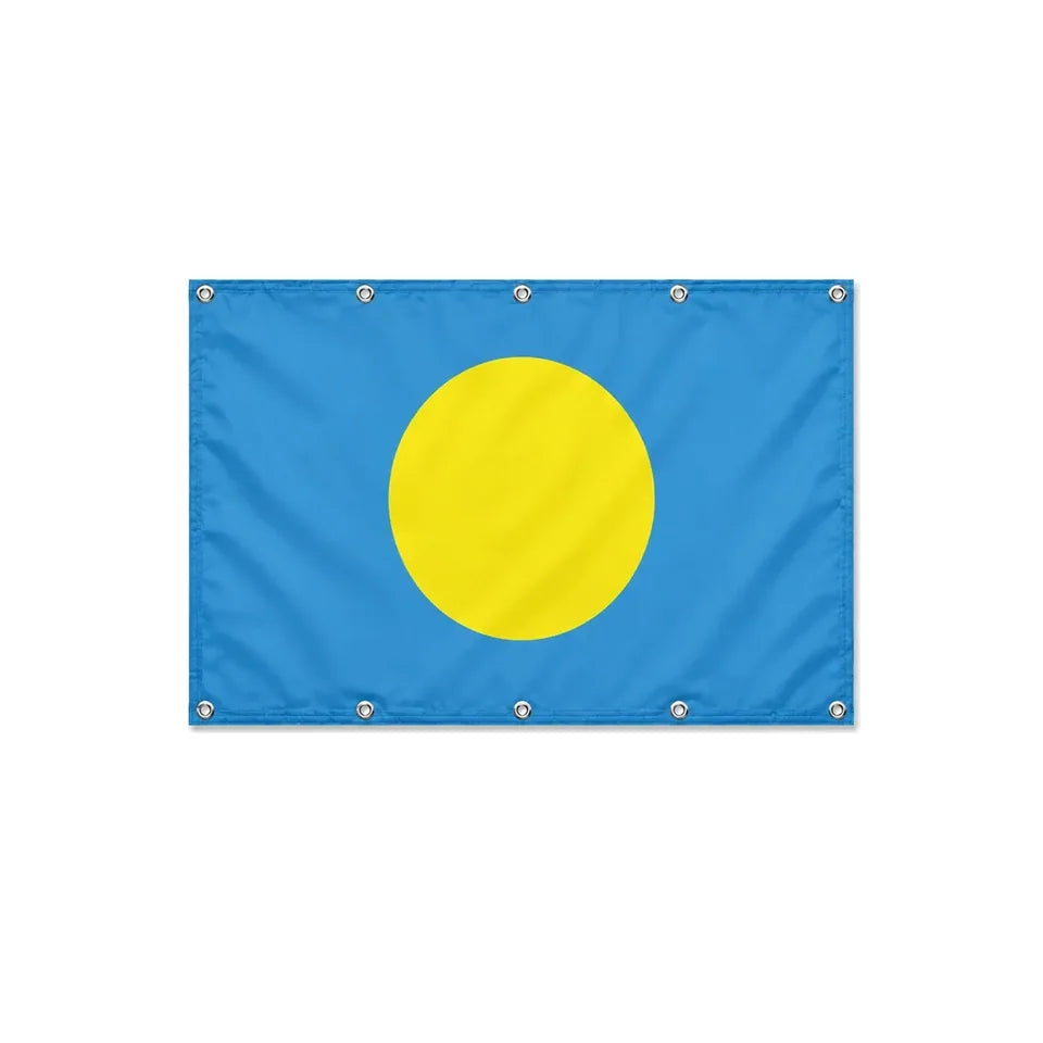 Drapeau des Palaos format S en polyester avec dix œillets