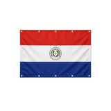 Drapeau du Paraguay format S en polyester avec dix œillets