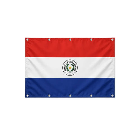 Drapeau du Paraguay format S en polyester avec dix œillets