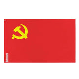 Drapeau parti communiste chinois polyester œillets à gauche