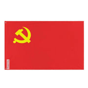Drapeau parti communiste chinois polyester œillets à gauche