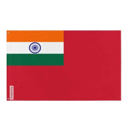 Drapeau pavillon civil inde polyester résistant œillets gauche