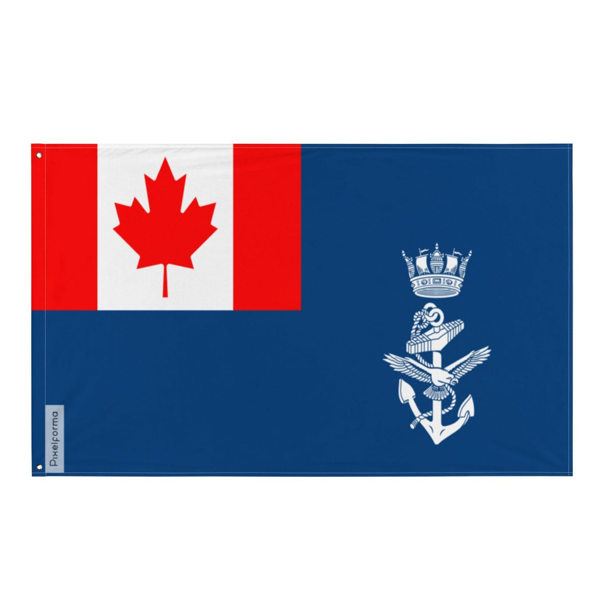 Drapeau Pavillon de beaupré auxiliaire des Forces canadiennes en plusieurs tailles 100 % polyester Imprimer avec Double ourlet - Pixelforma 