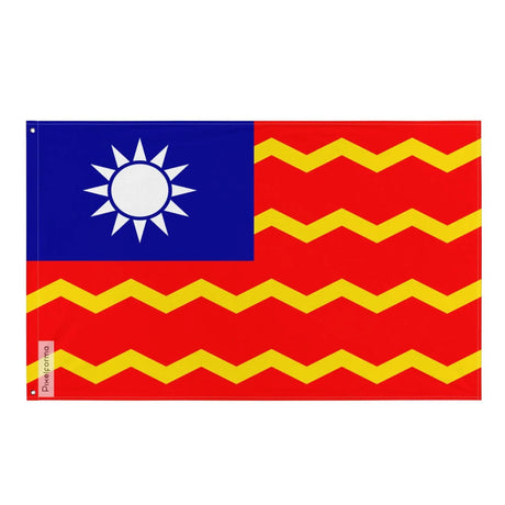 Drapeau pavillon république de chine polyester œillets à gauche