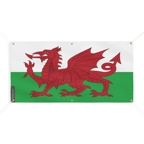 Drapeau pays de galles polyester résistant 6 œillets
