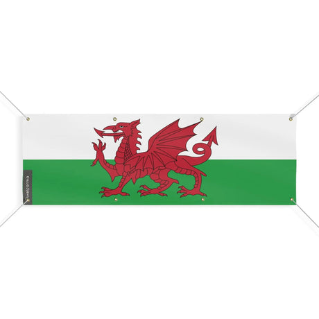 Drapeau pays de galles polyester résistant 8 œillets