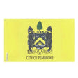 Drapeau pembroke polyester résistant œillets à gauche