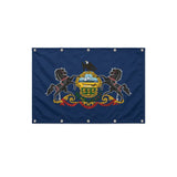 Drapeau de la Pennsylvanie format S en polyester avec dix œillets