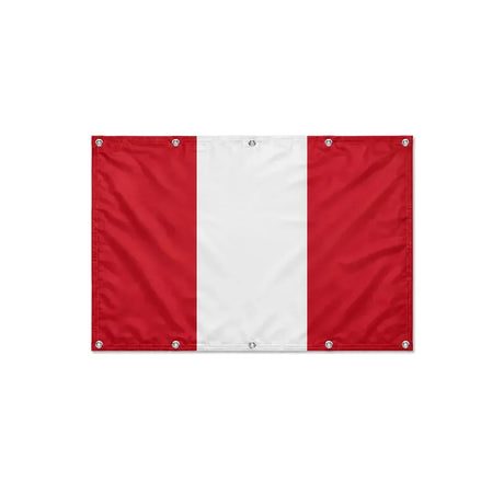 Drapeau du Pérou format S en polyester avec dix œillets