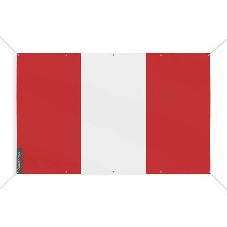 Drapeau pérou en polyester résistant avec œillets renforcés