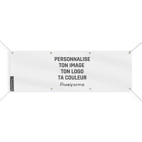 Drapeau personnalisé – 8 oeillets – plusieurs tailles (l) - pixelforma