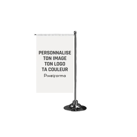 Drapeau personnalisé de Table télescopique Verticale - Pixelforma 