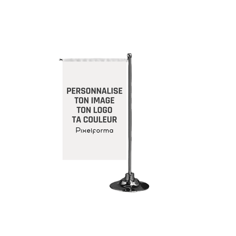 Drapeau personnalisé de Table télescopique Verticale - Pixelforma