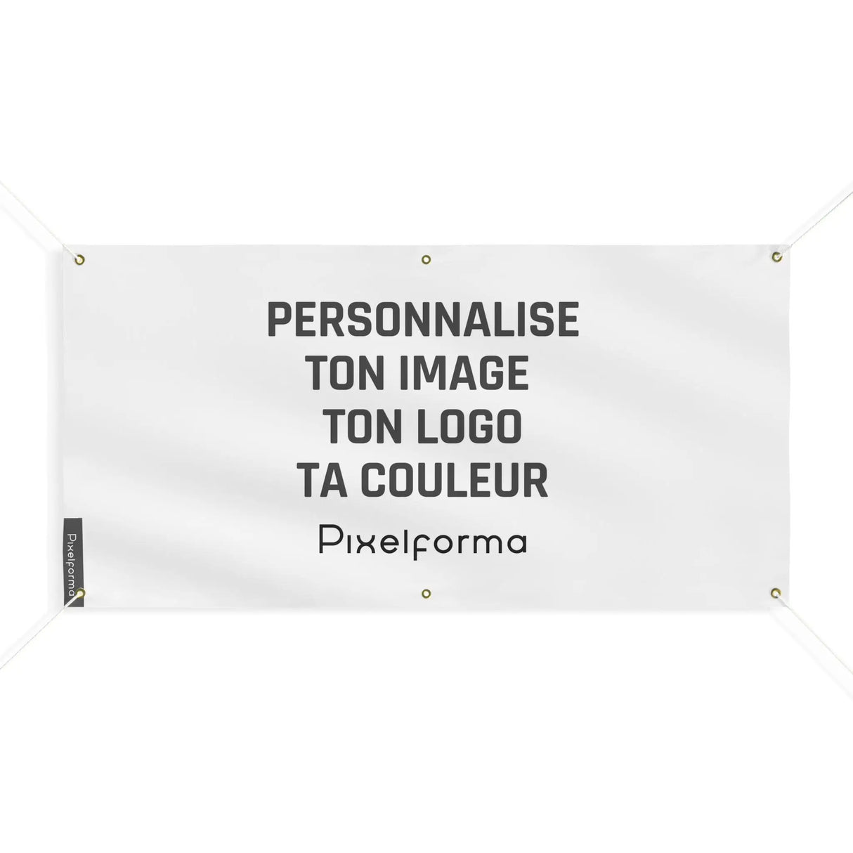 Drapeau personnaliser – 6 oeillets – plusieurs tailles (m) - pixelforma