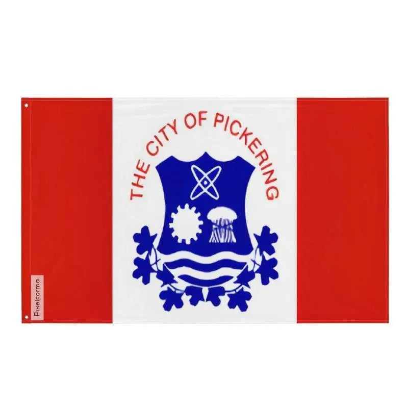 Drapeau pickering polyester résistant avec œillets à gauche