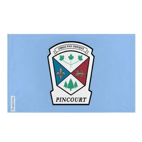 Drapeau pincourt polyester résistant œillets à gauche