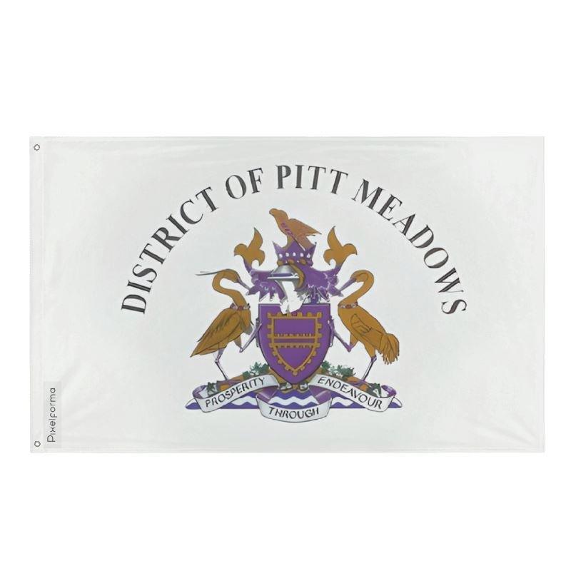 Drapeau Pitt Meadows en plusieurs tailles 100 % polyester Imprimer avec Double ourlet - Pixelforma