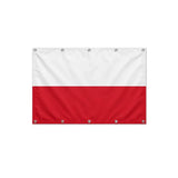 Drapeau de la Pologne format S en polyester avec dix œillets