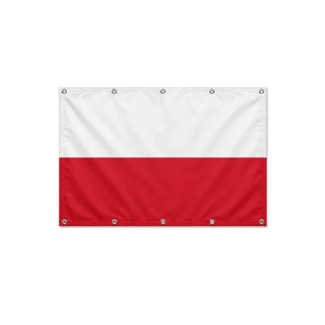 Drapeau de la Pologne format S en polyester avec dix œillets