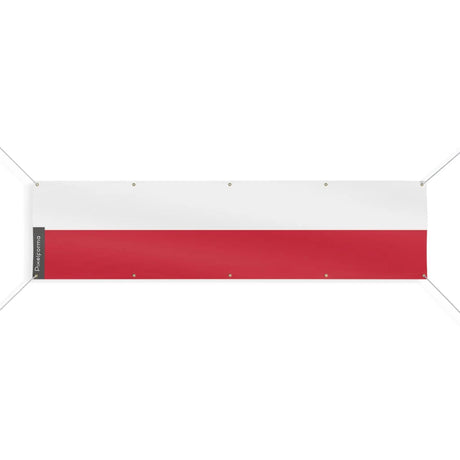 Drapeau pologne polyester résistant avec œillets renforcés