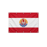 Drapeau de la Polynésie française format S en polyester avec dix œillets