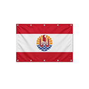 Drapeau de la Polynésie française format S en polyester avec dix œillets
